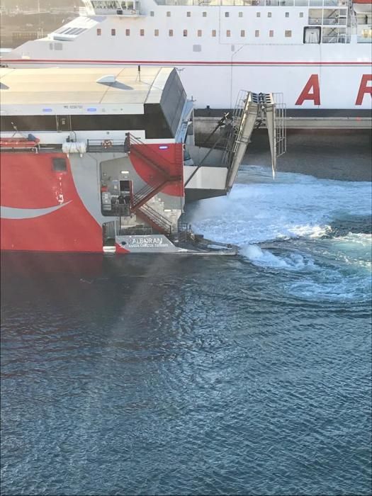 Accidente del buque de Naviera Armas Alborán en aguas de Gran Canaria