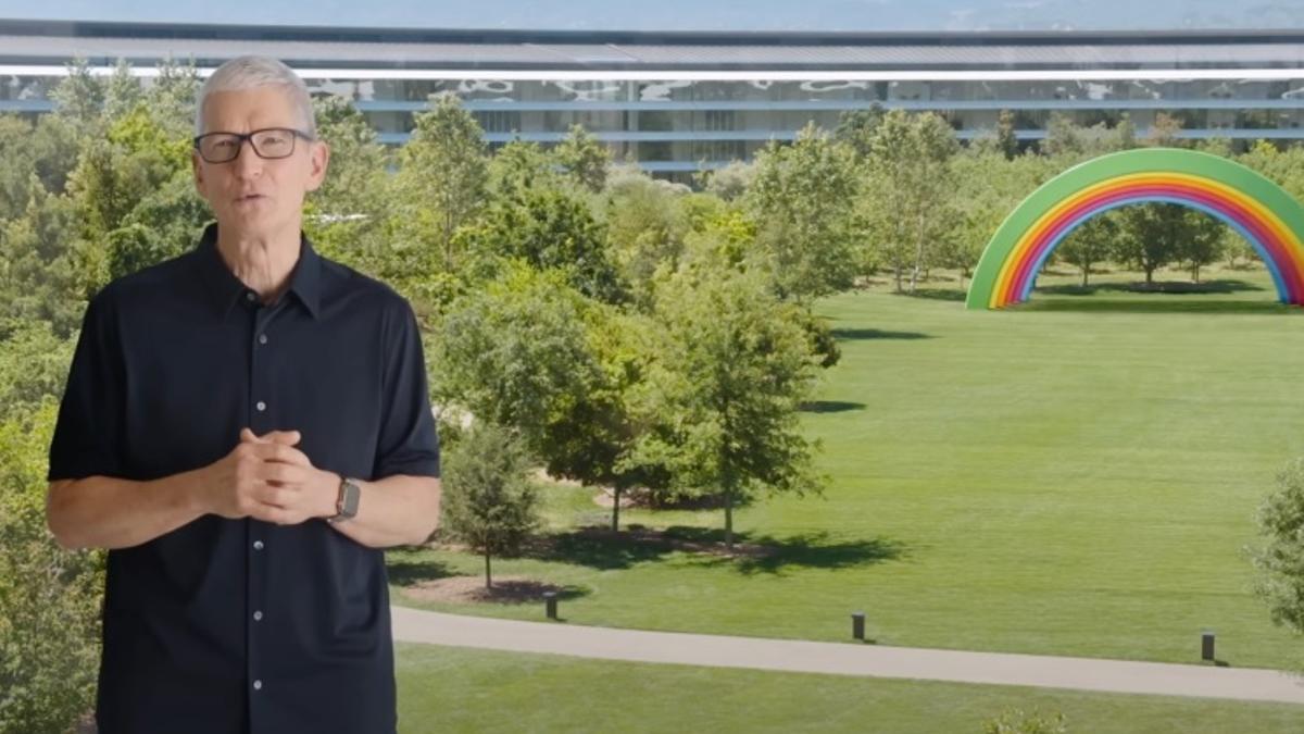 Tim Cook, director ejecutivo de Apple, durante la presentación de la WWDC.