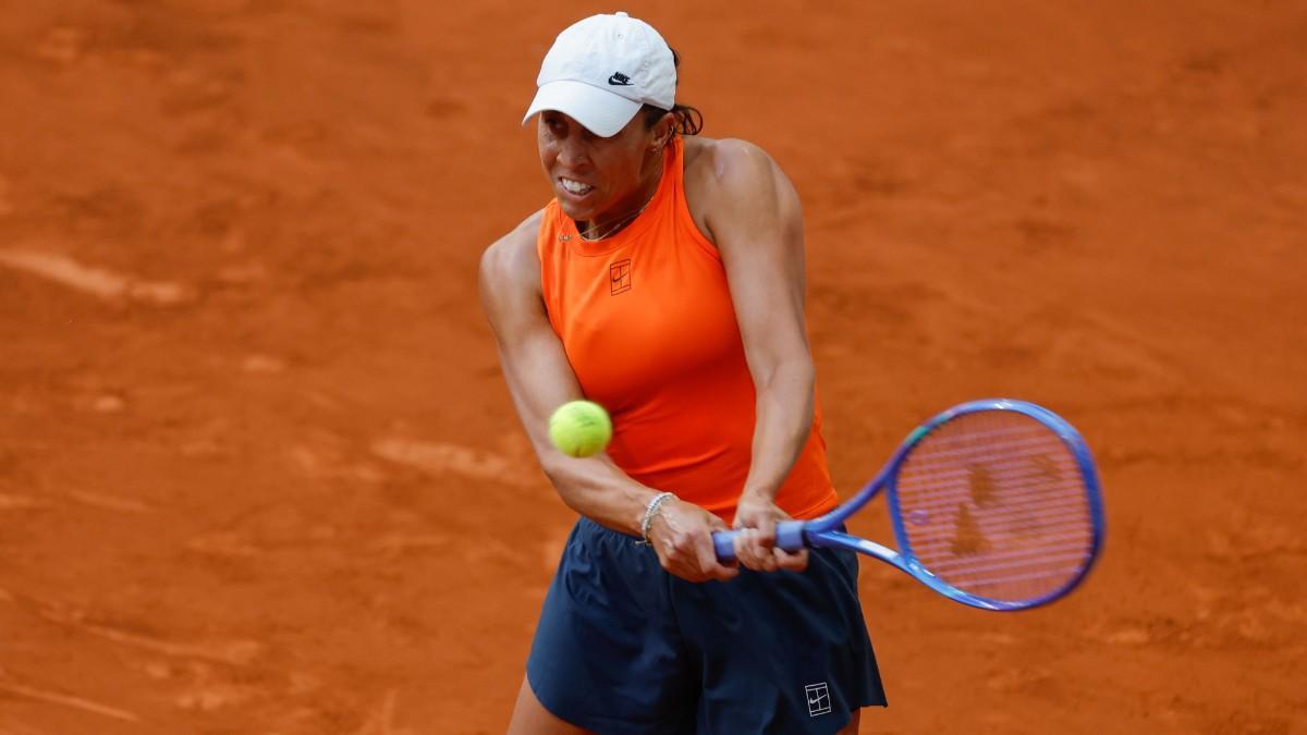 Madison Keys, durante su partido
