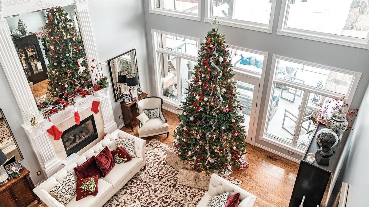 Arbol de Navidad en una casa particular.