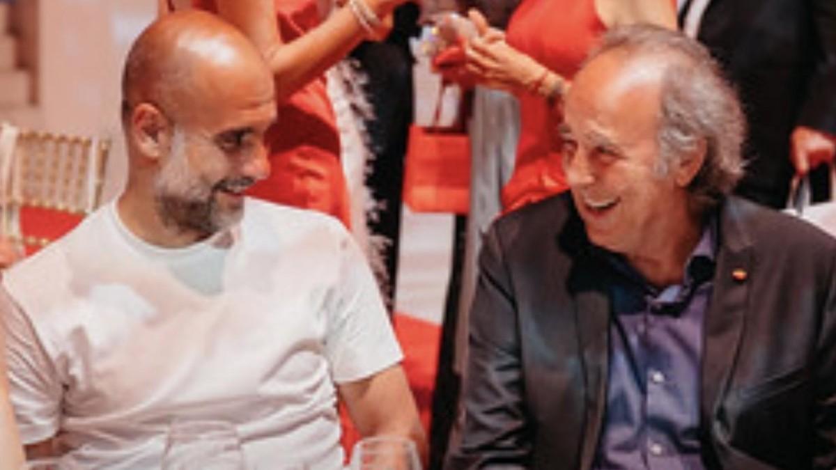 Guardiola y Joan Manuel Serrat