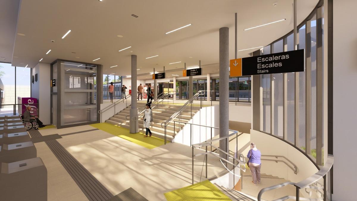 Imagen virtual de la futura estación de Viladecans (Barcelona)