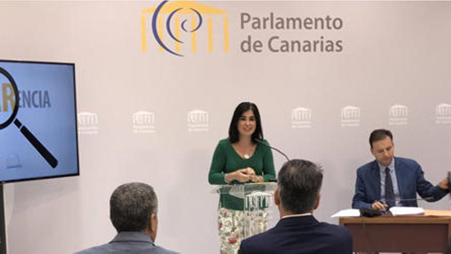 La presidenta CarolinaDarias hace ahora balance de la aplicación del Plan de Transparencia.