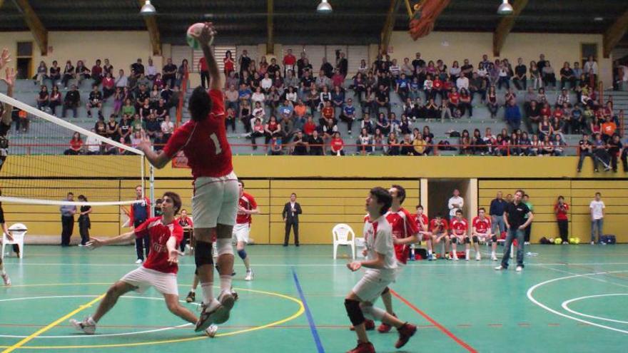 El Santo Domingo Voley en un partido en Petrer.