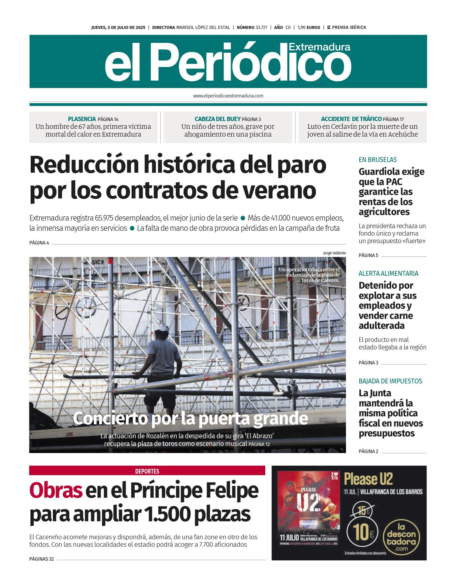 Consulta la portada correspondiente al día 3 de junio de 2025