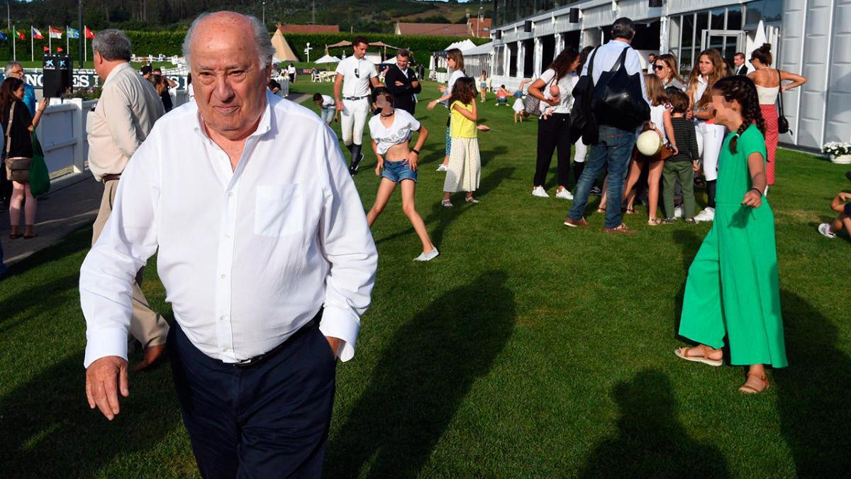 Amancio Ortega en el complejo hípico de Casas Novas