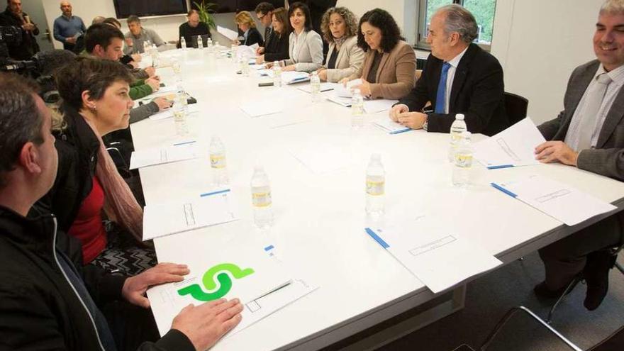 Reunión do Consello Agrario Galego, ayer, en Santiago.