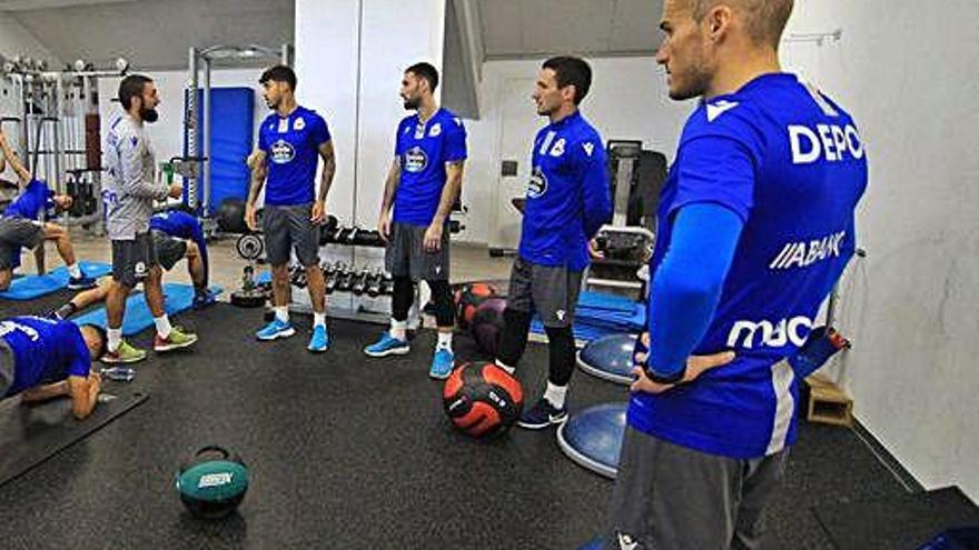 Álex Bergantiños, ayer en el gimnasio de Abegondo.