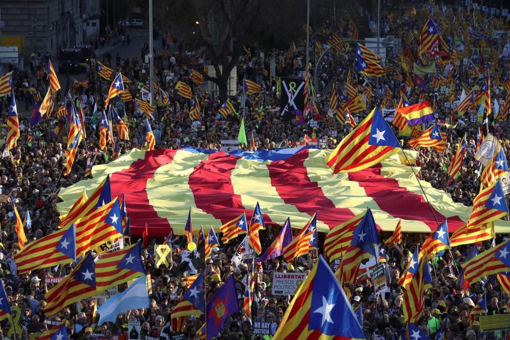 Manifestación del independentismo catalán en Madrid