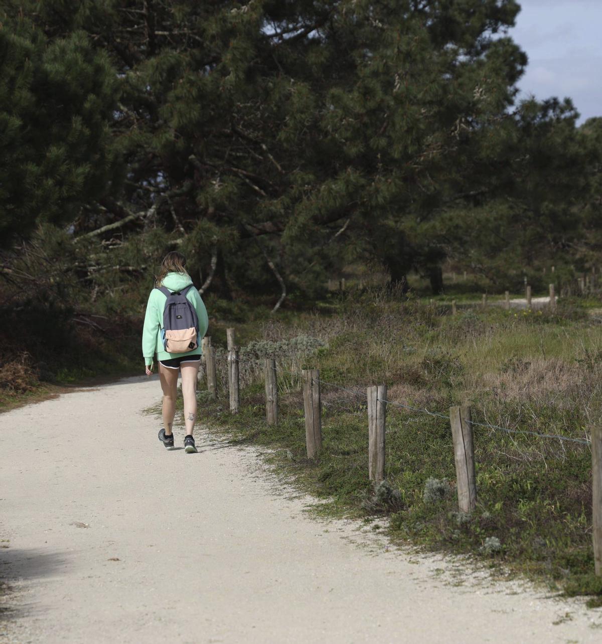 Interior del parque natural de Carreirón, en A Illa de Arousa.