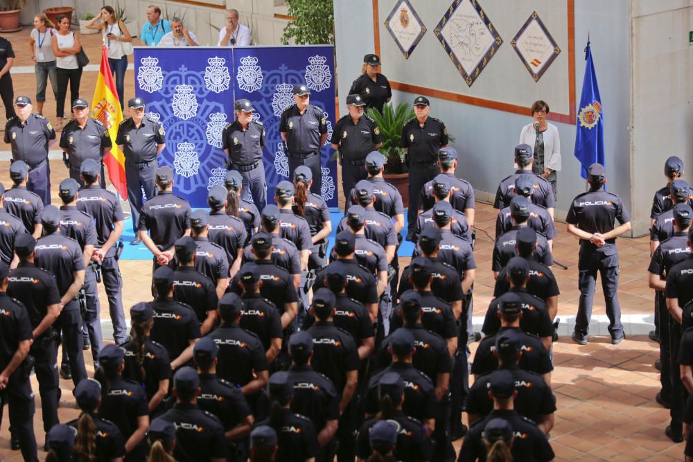 Málaga recibe a 190 cadetes de la Policía Nacional que harán prácticas durante un año.