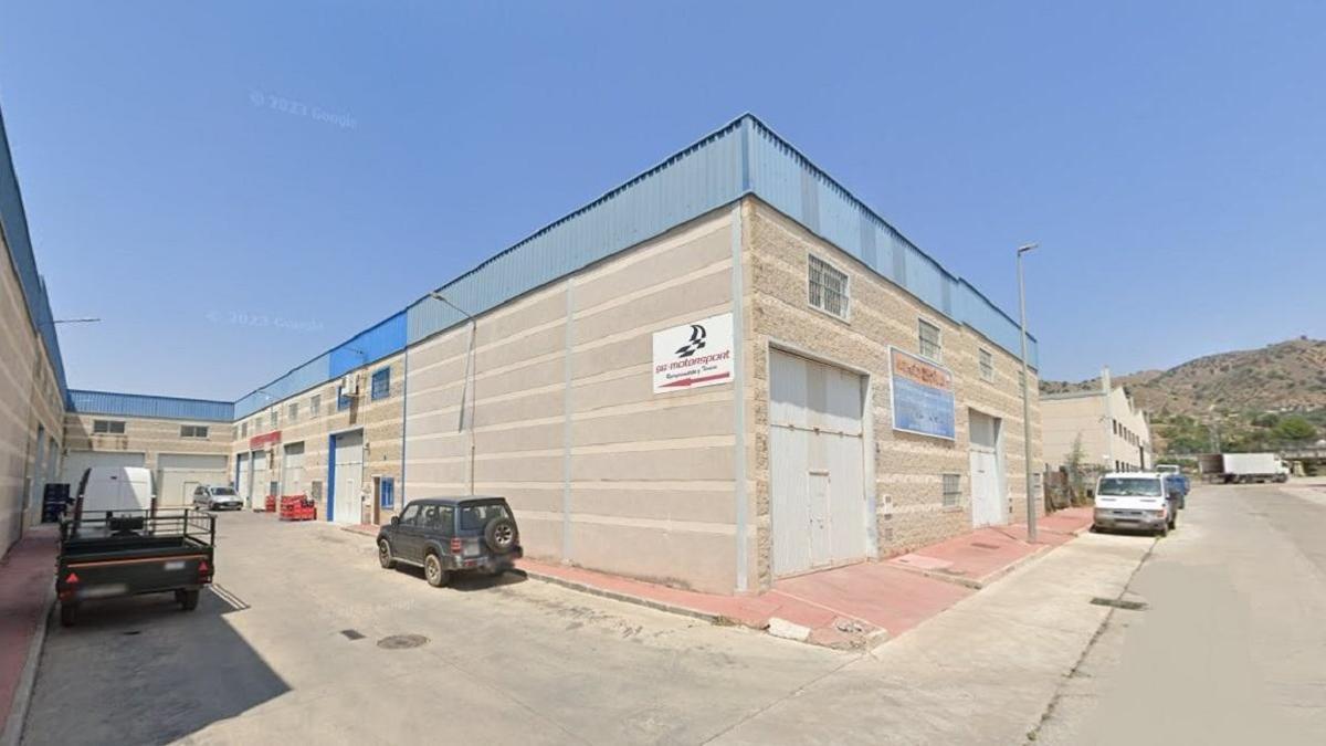 La nave industrial a subasta en Álora, en una imagen facilitada por Escrapalia.