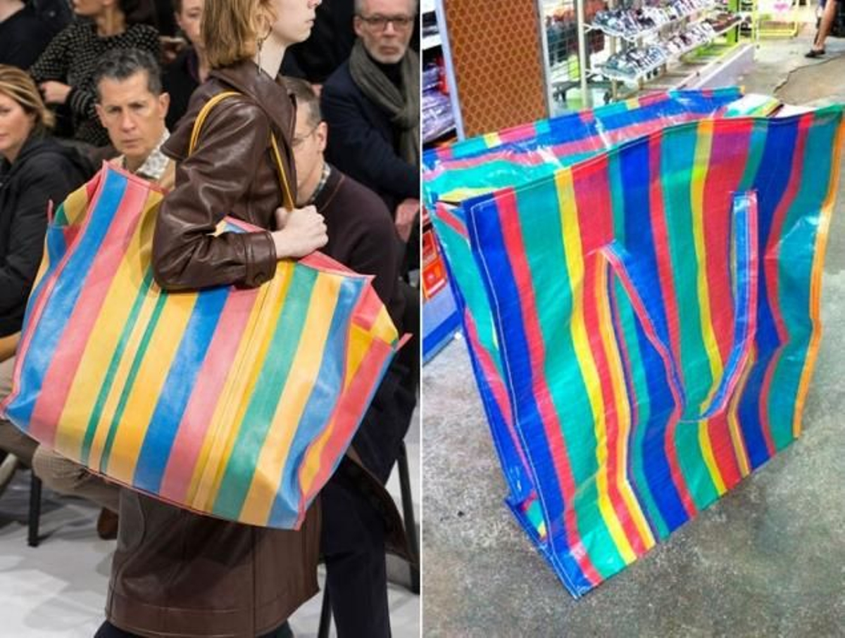 Comparación del bolso de Balenciaga y la bolsa tailandesa