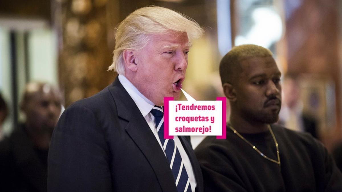 Donald Trump y Kanye West hablan de croquetas