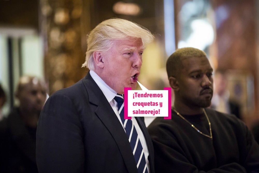 Donald Trump y Kanye West hablan de croquetas