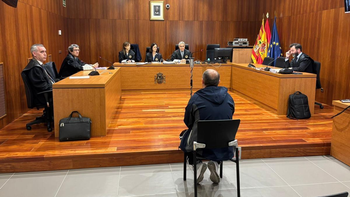 El acusado, M. G. L., en el juicio celebrado este lunes en la Audiencia Provincial de Zaragoza.