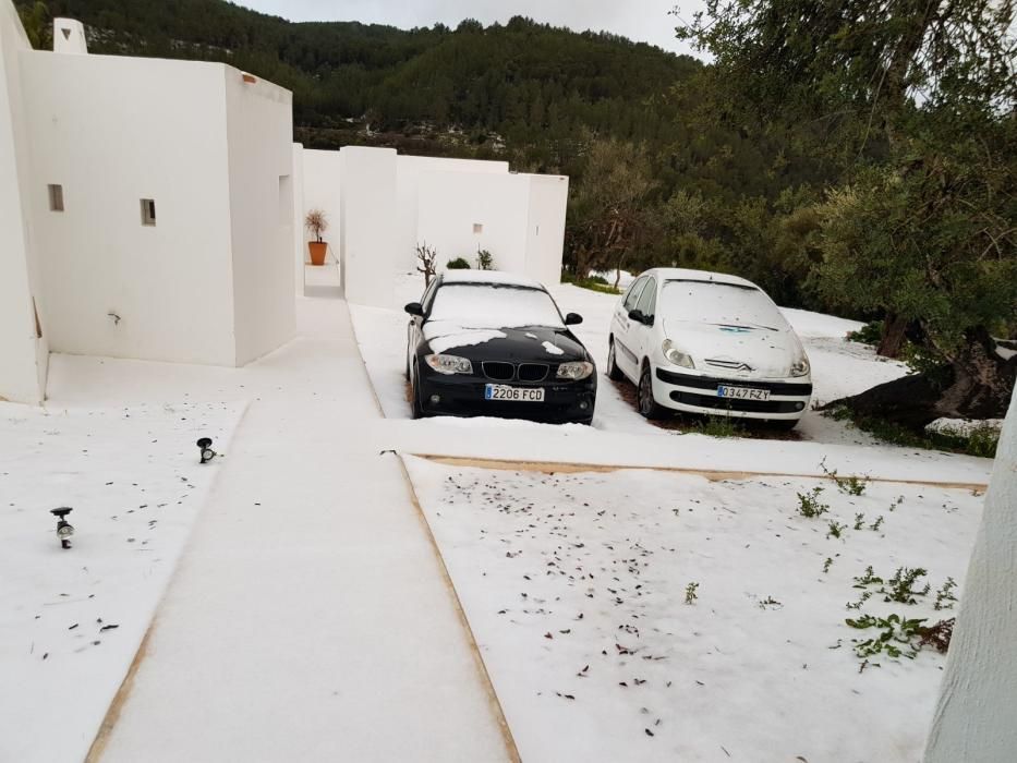 Nieve en Sant Miquel (Ibiza)