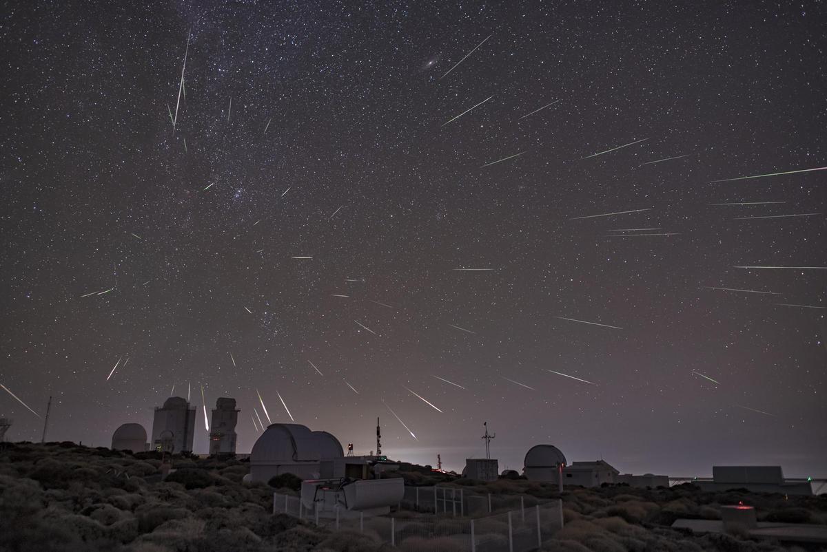 Perseidas observadas el 12 de agosto de 2021 desde el Observatorio del Teide