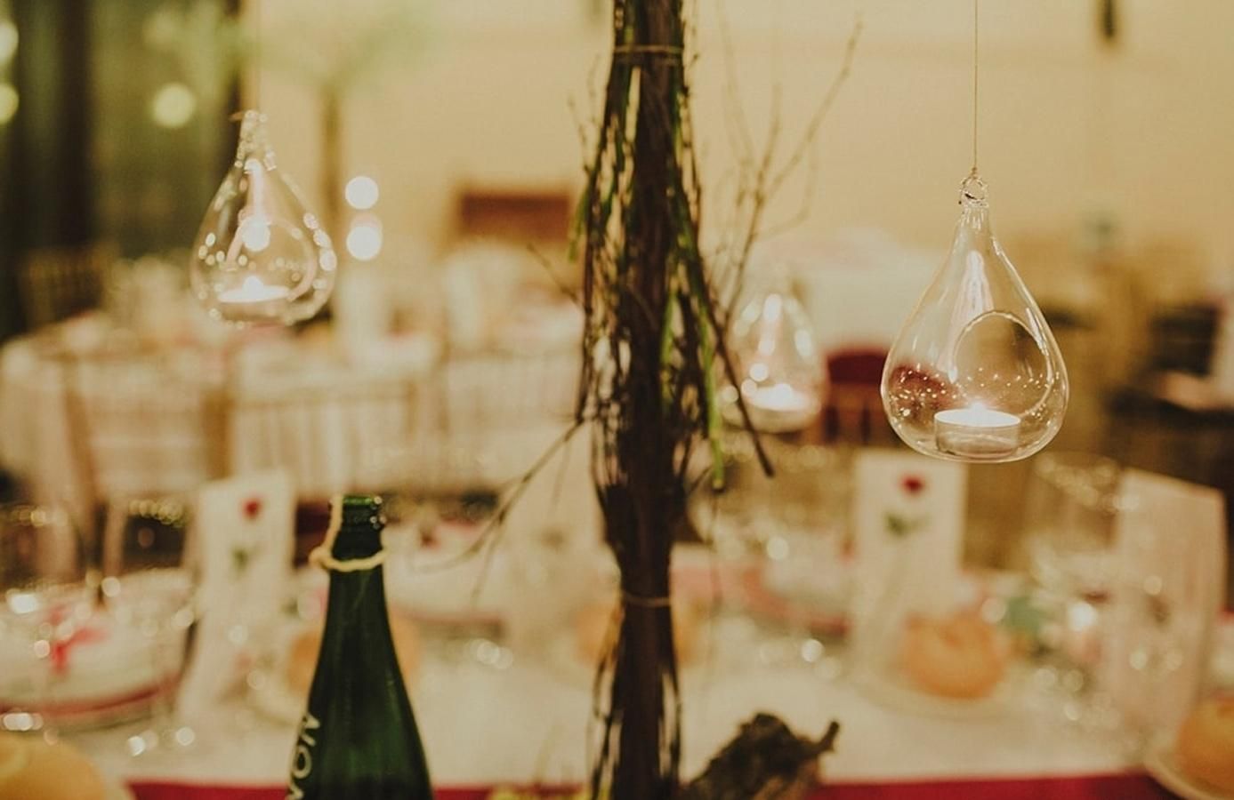 Bodas campestres: delicadas velas