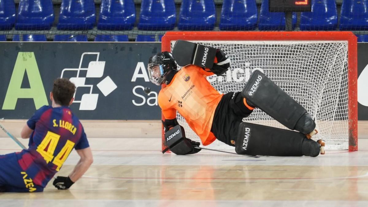 Sergi Fernández, en una acción del partido