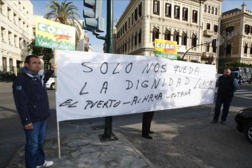 Protesta de agricultores y ganaderos de la comarca del Guadalentín