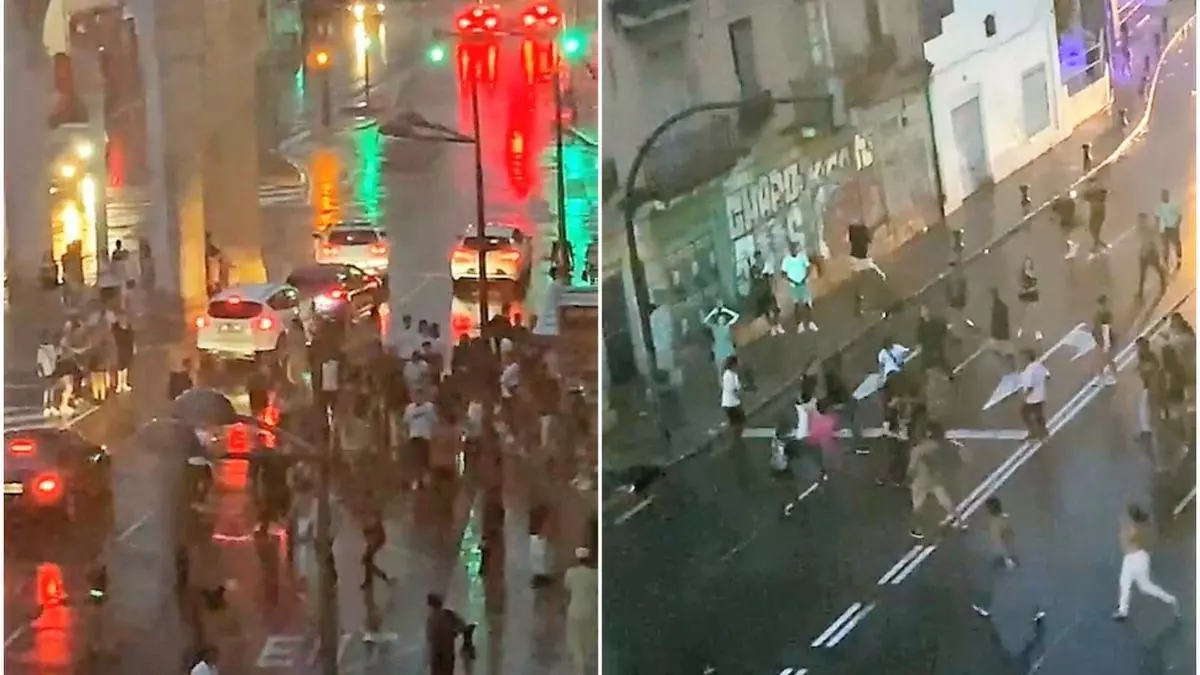 El vídeo de la "salvaje" pelea multitudinaria en la Cruz Cubierta