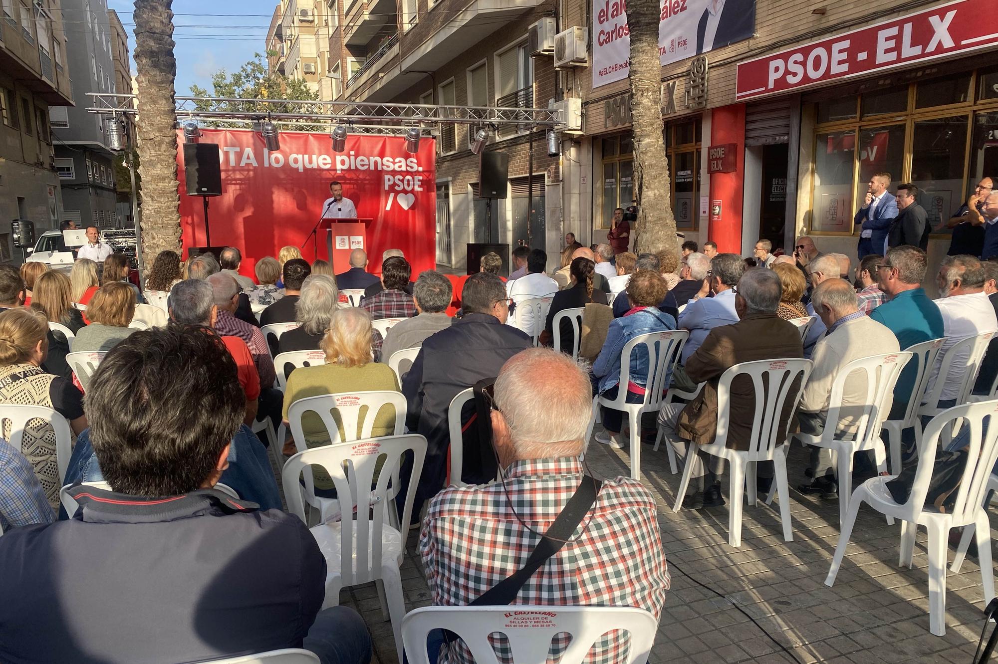 Cierre de campaña del PSOE de Elche