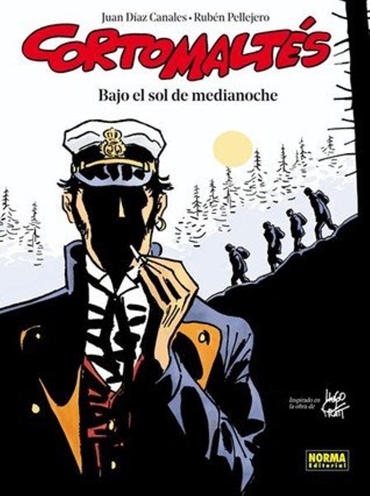 Portada del nuevo álbum de Corto Maltés, 'Bajo el sol de medianoche'.
