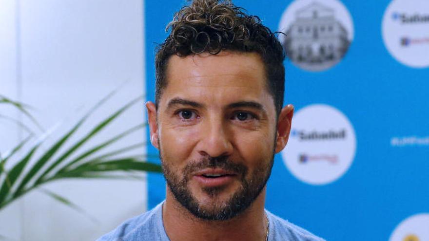 El cantante David Bisbal, ayer durante la entrevista.