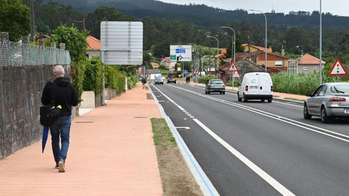 La carretera autonómica PO-531 en Campañó (Pontevedra). | Rafa Vázquez