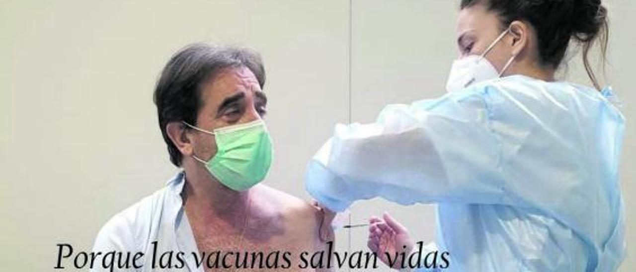 La imagen de Pulgar recibiendo la vacuna. | Montepío