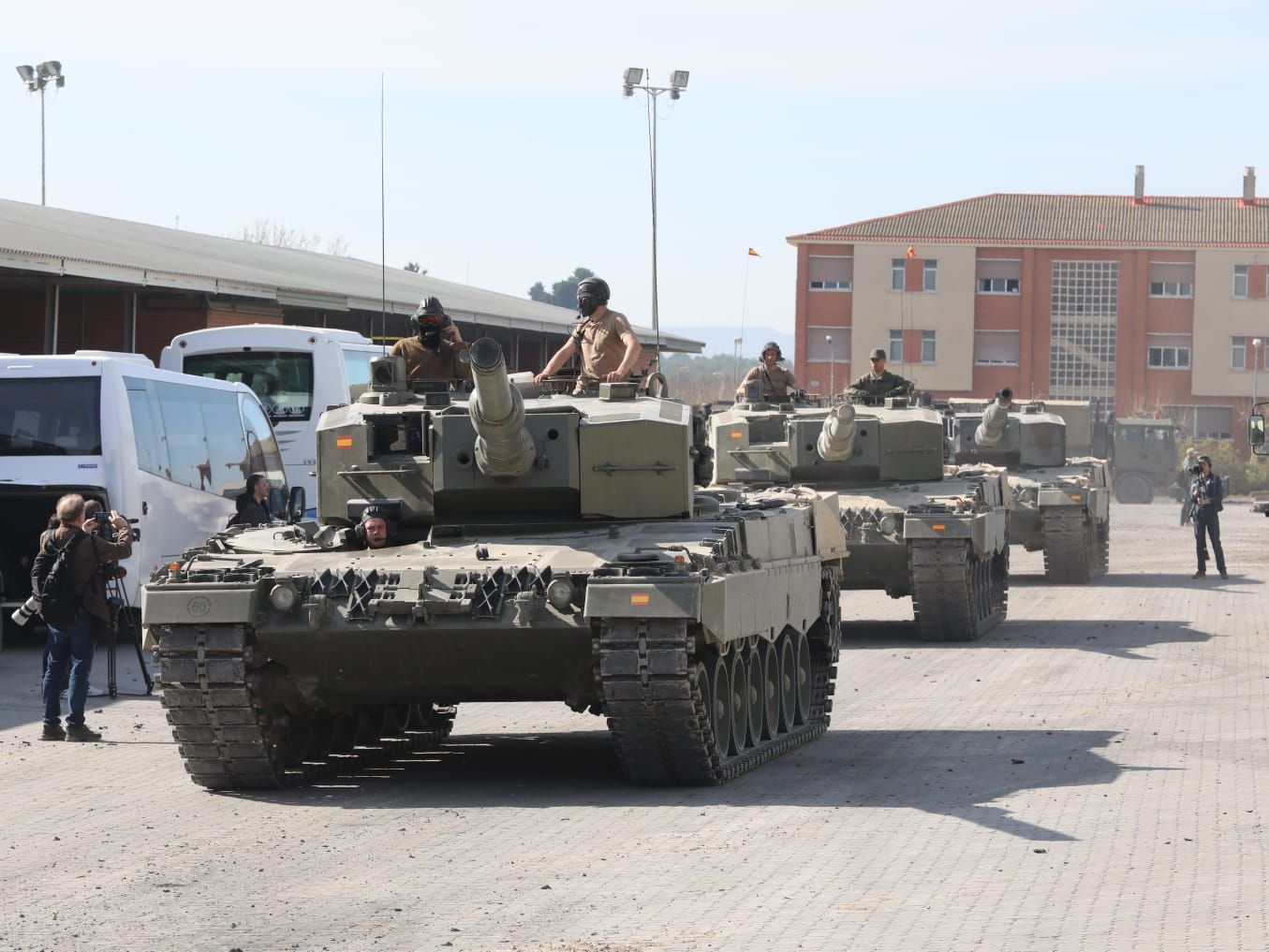 Militares ucranianos ultiman en Zaragoza su preparación con los Leopard