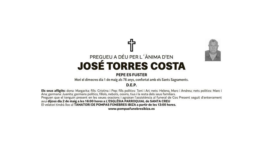 Esquela José Torres Costa
