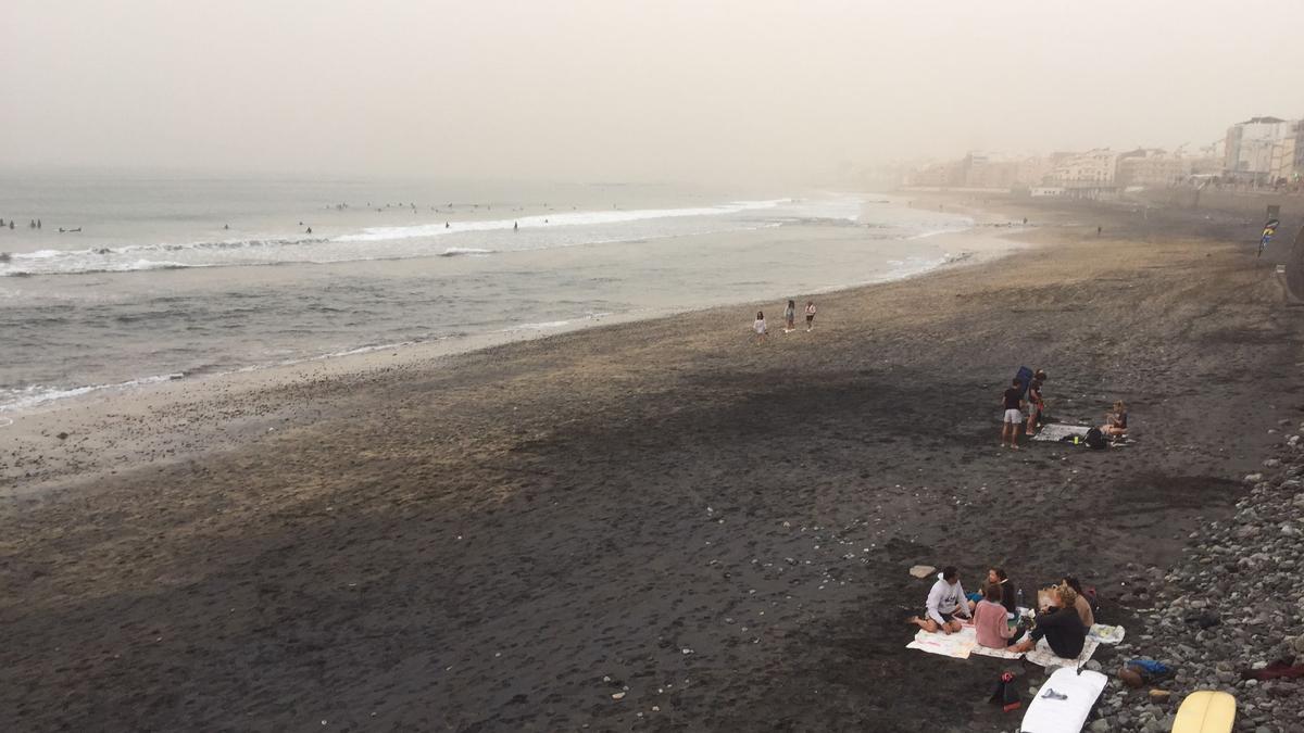 Calima en Las Palmas de Gran Canaria (14/01/2021)