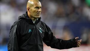Zidane, durante el último partido de pretemporada contra un combinado de la MSL.