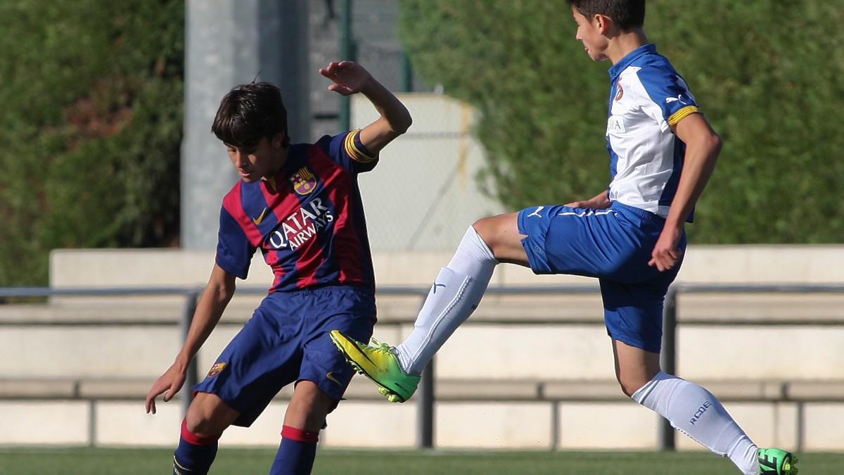 Eric García, con el Infantil A