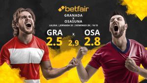 Granada CF vs. CA Osasuna: horario, TV, estadísticas, clasificación y pronósticos
