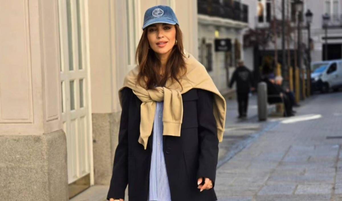 Paula Echevarría con look 'preppy'