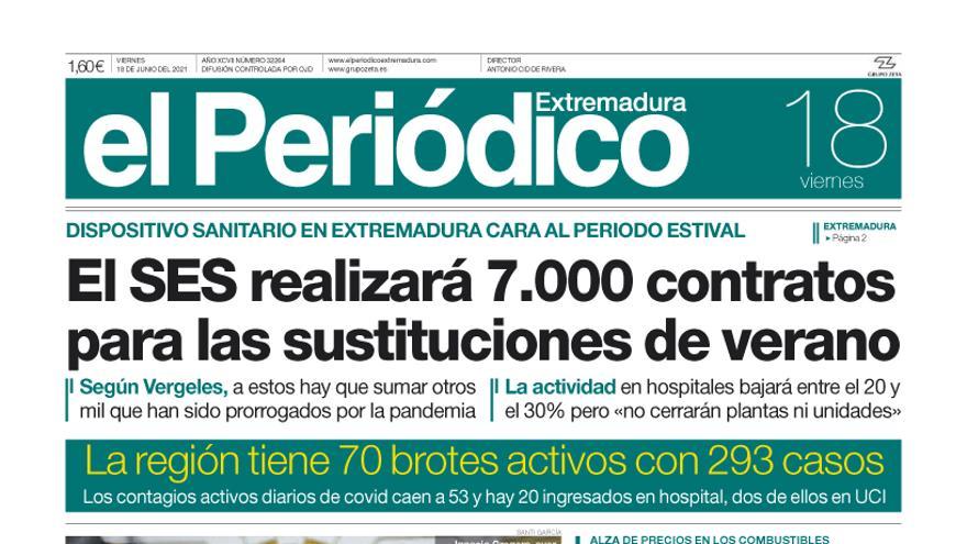 Consulta la portada correspondiente al día 18 de junio del 2021