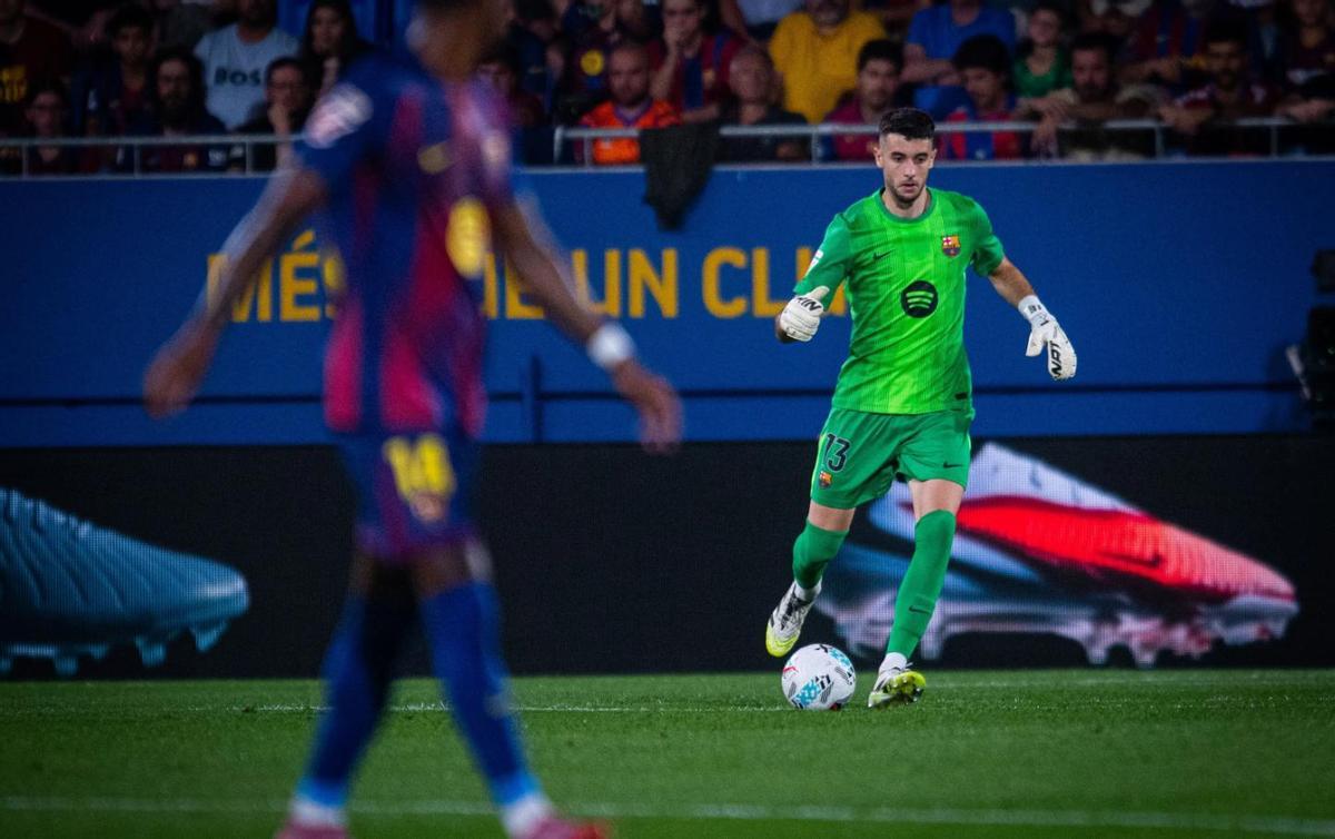 Joan Garcia contra el Valencia en la cuarta jornada de La Liga