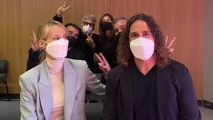 Carles Puyol y su esposa, Vanesa Lorenzo.