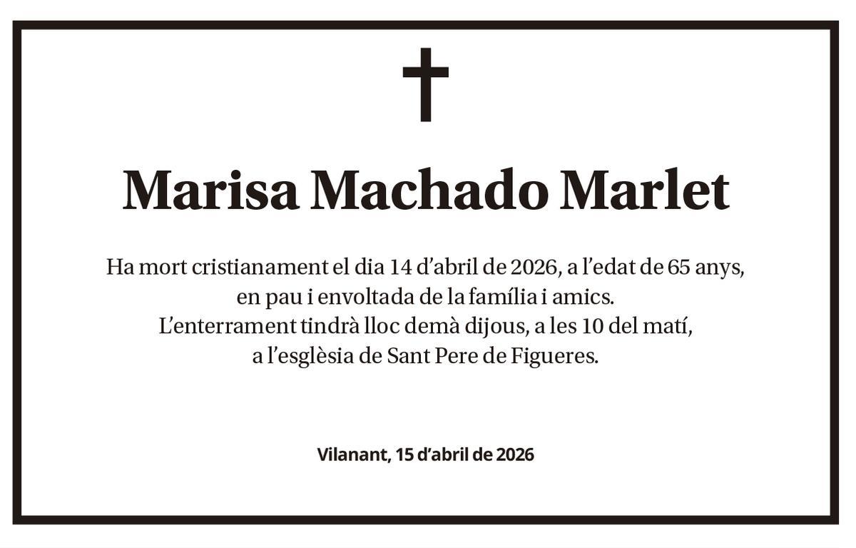 esquela Marisa Machado Marlet