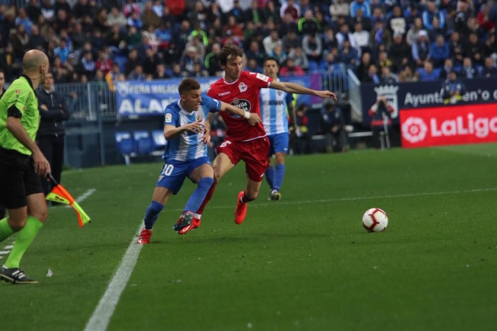 El conjunto malaguista y el gallego igualan a cero en el partido más atractivo de la jornada en la Liga 123