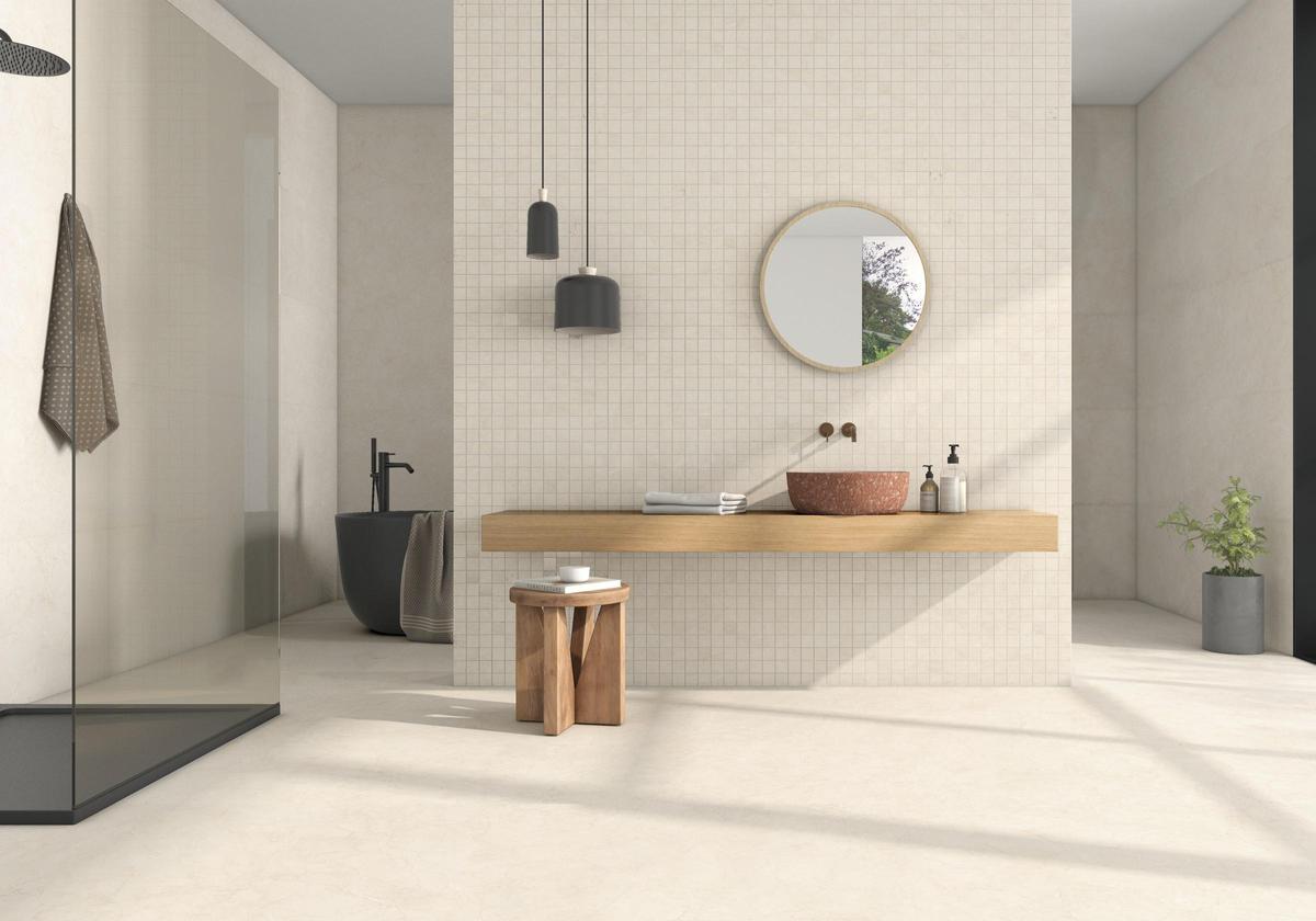 La serie GV Native es la sofisticación de la piedra en colores suaves y vetas ligeras.