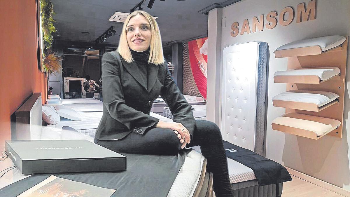 La gerente de Colchón San Ginés: Ana Isabel Fuentes Martínez, en su nueva tienda de Murcia