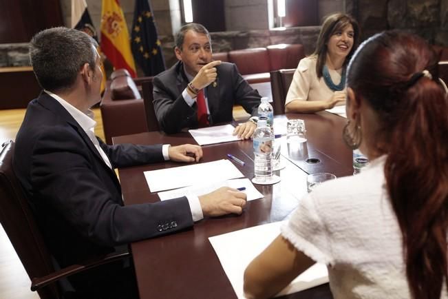 06/07/2016.CANARIAS.El presidente del Gobierno de Canarias, Fernando Clavijo, se reúne con los alcaldes de Las Palmas, Santa Cruz, La Laguna y Telde