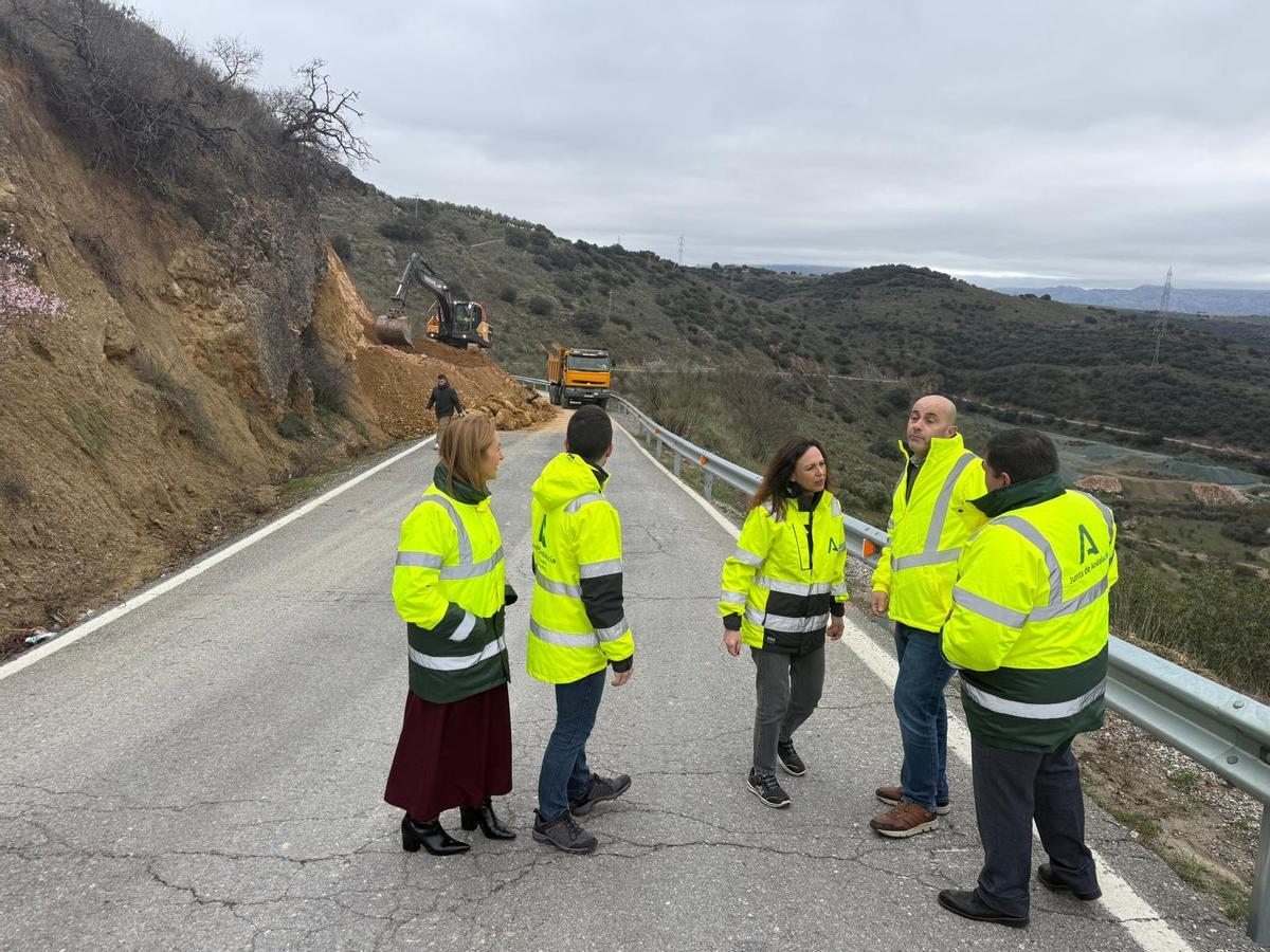 Visita de la carretera A 7202 de Archidona por parte de la Junta de Andalucía