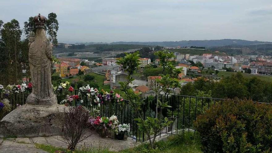 Vista del ámbito en el que está prevista la construcción del campo de fútbol de Pastoriza.