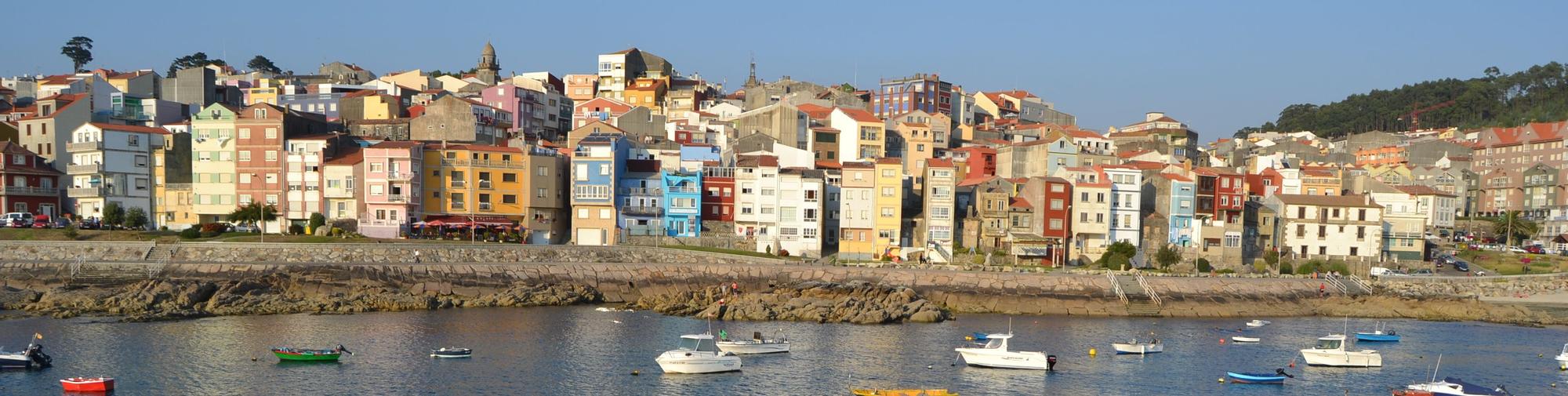 Vista del puerto marítimo de A Guarda.