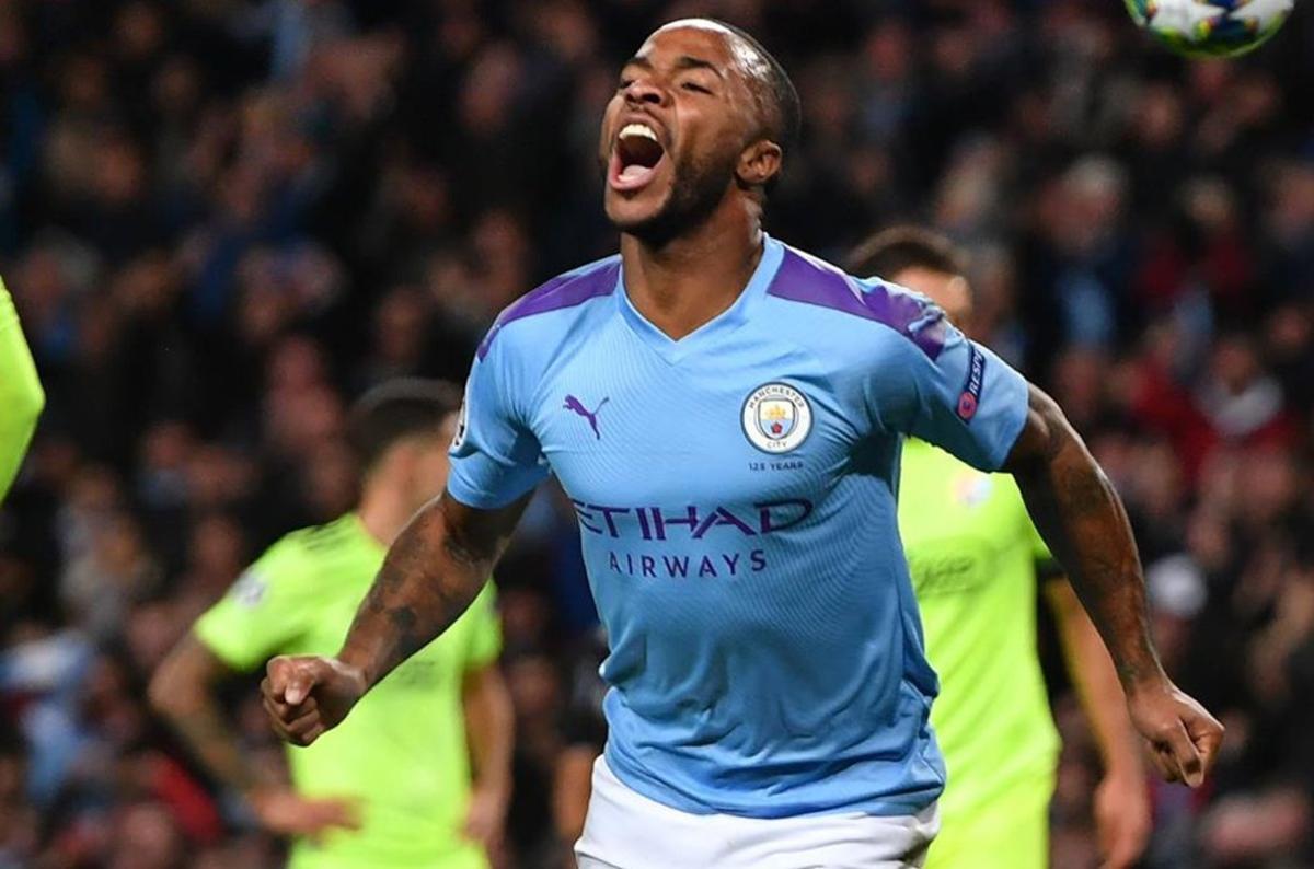 Raheem Sterling celebró así el 1-0 contra el Dinamo de Zagreb